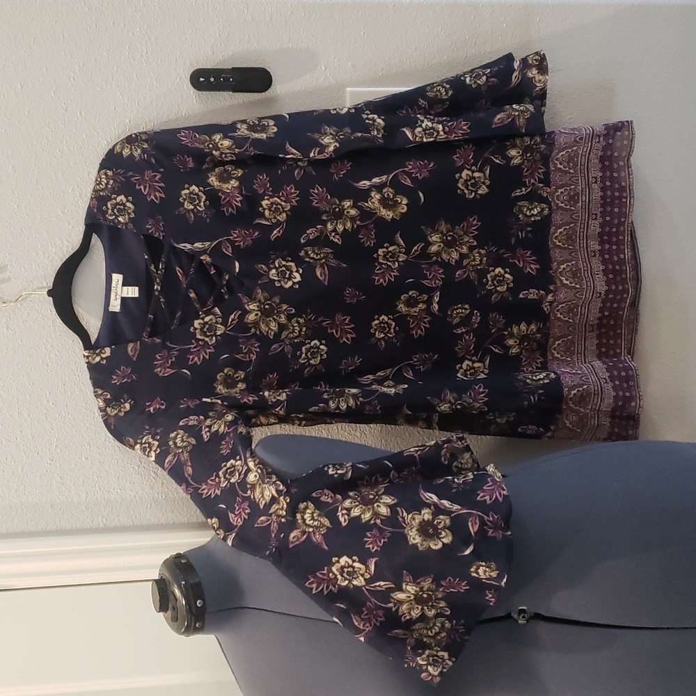 Boho Speechless Oversized Bell Sleeves Dress Size XS